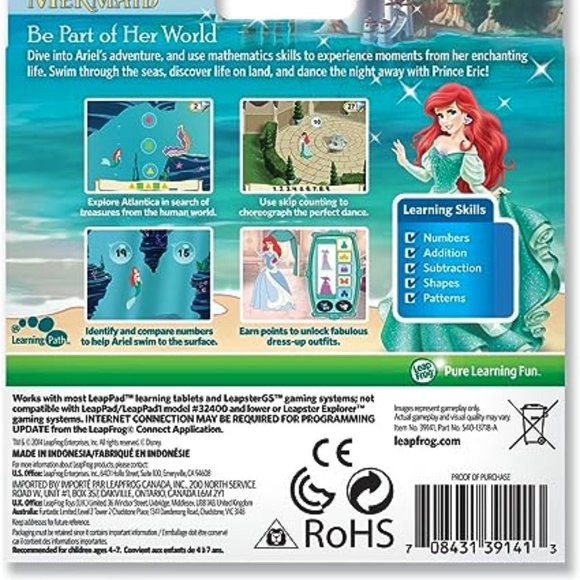 LeapFrog Disney The Little Mermaid Learning Game (for LeapPad Platinum, LeapPad - Picture 9 of 9